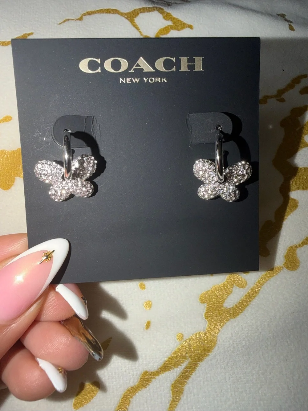 Coach hoop earrings
